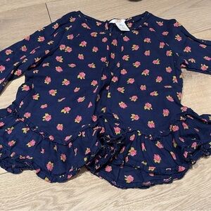 Joe Fresh Navy Floral Kids Blouse